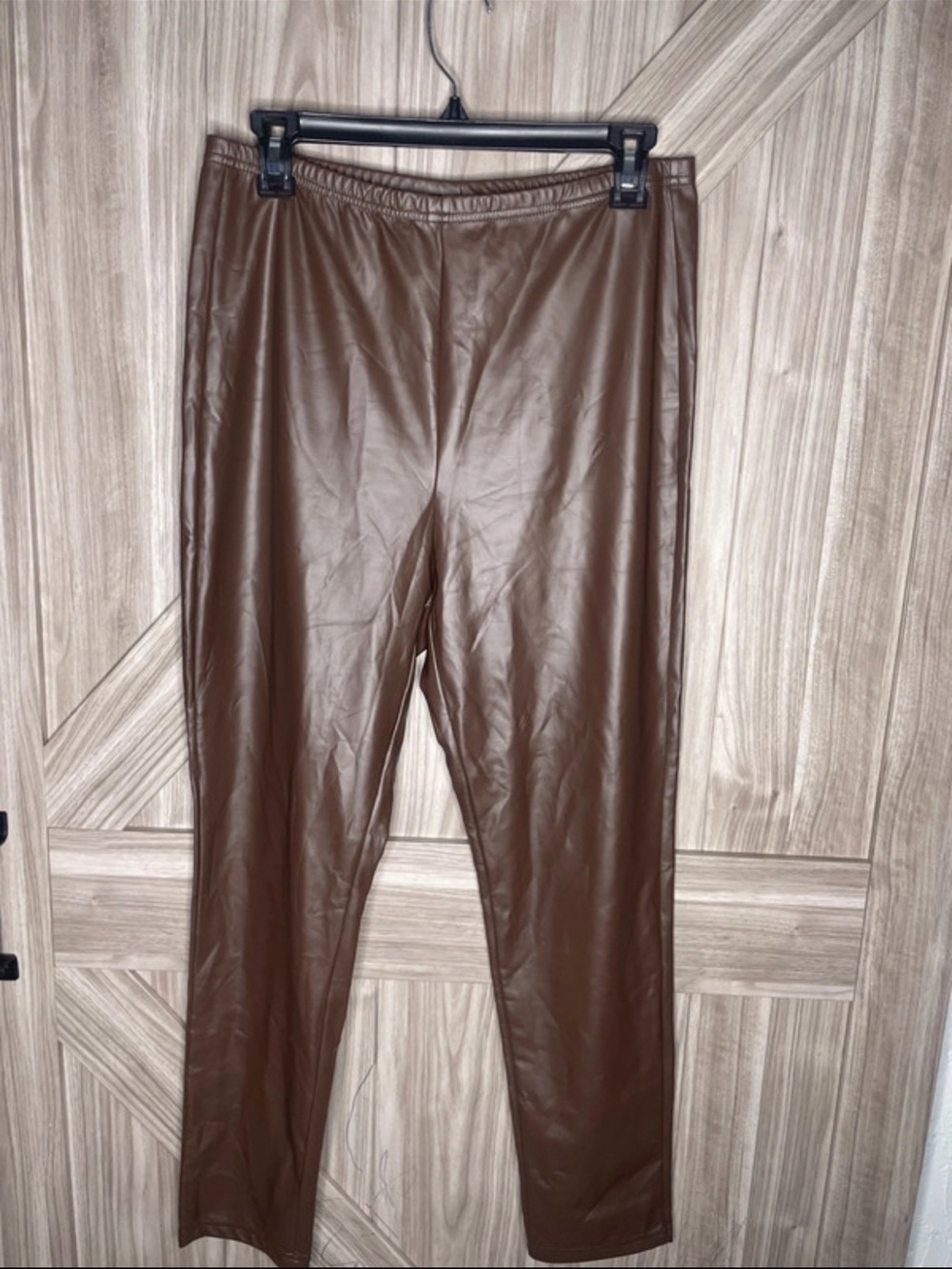 SHEIN Brown Faux Leather Men’s Pants